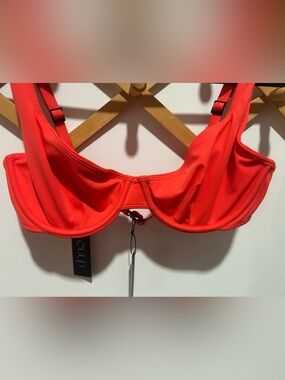CUUP Bright Red Underwire Bikini Swim Top